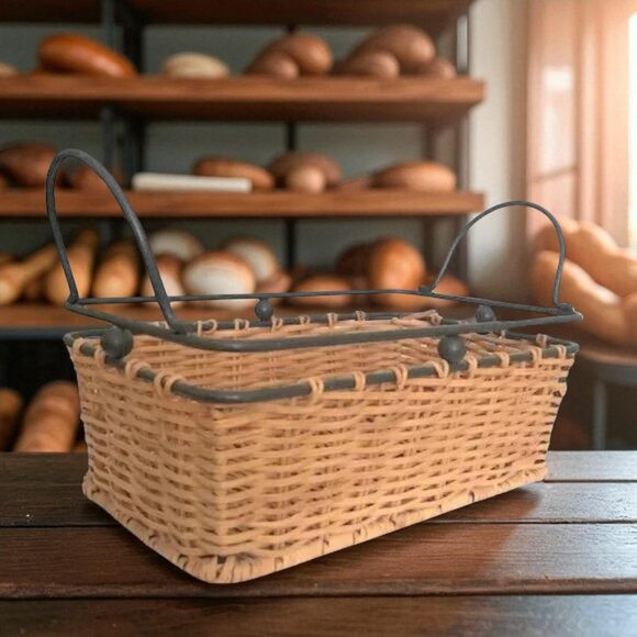 Other - Vintage Wicker Woven Bread Basket